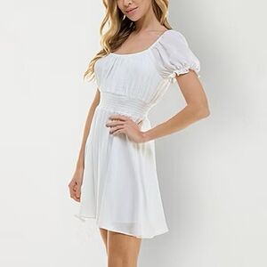 EUC City Triangles White Kids Casual Dress